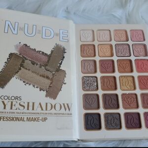 Nude Eyeshadow Palette with Multiple Shades In Book